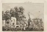 Caspar David Friedrich, Die Brandstätte, 1802, Radierung auf Papier