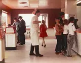 Dan Graham, First Day Opening of Highway Restaurant, Jersey City, NJ, 1967, C-Print