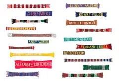 Thomas Hirschhorn, Artist's Scarves, 1996, Jeweils: Wolle und Klebeband