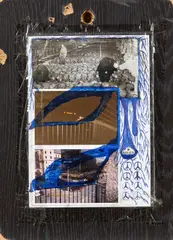 Thomas Hirschhorn, Ohne Titel, 1998, Mischtechnik über Collage auf Papier, auf Hartfaserplatte collagiert