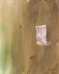 Monika Baer, "10 E", 2005, Aquarell, Asche und Öl auf Nessel
