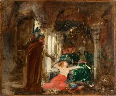 Gustave Moreau, In einem osmanischen Serail, 2. Hälfte 19. Jh, Öl auf Leinwand, doubliert