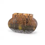 Cristallerie Daum, Ovale Vase mit Winterlandschaft
