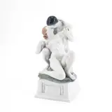 Rosenthal, Gruppe "Eros" mit sich umarmendem und küssendem Paar, Porzellan, unter der Glasur farbig dekoriert