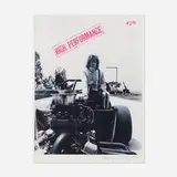 Suzanne Lacy, Cinderella in Dragster, High Performance Magazine, archival pigment print in colors