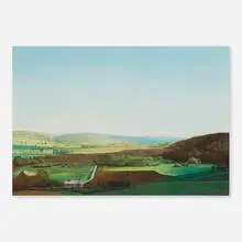 William Beckman, Smithfield Valley with Grey Home, 1974, pastel on paper