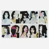 Andy Warhol, Mick Jagger sample portfolio, 1975, offset lithograph in colors