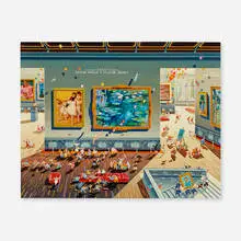Museum II by Hiro Yamagata, 1983, acrylic on canvas, sold Aug 2023