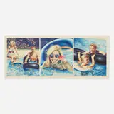 D. J. Hall, Yesterday at Grandma's Pool, 1985, colored pencil on paper on Strathmore