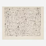 Piero Dorazio, Untitled, 1957, lithograph in black