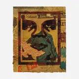 Icon #1 by Shepard Fairey, 2005, screenprint and mixed media collage on paper, sold Aug 2023