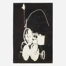 Michael Landy, H.2.N.Y. Suicide Carriage 4, 2007, oil stick on paper