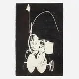 Michael Landy, H.2.N.Y. Suicide Carriage 4, 2007, oil stick on paper