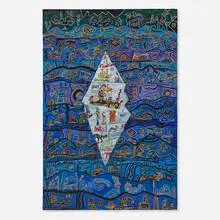 Ynez Johnston, Blue Waves, 2004, oil on linen