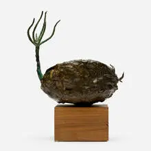 Robert Chester Thomas, Seed, 1963, bronze, walnut