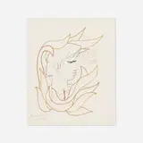 Jean Cocteau, Untitled (Toréador flamboyant), 1963, crayon and ink on paper