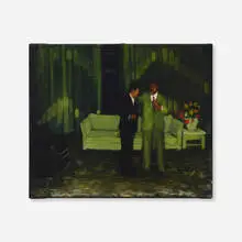 Michael Harrington, Figures and Zigzag Drapes, 2005, oil on canvas