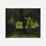 Michael Harrington, Figures and Zigzag Drapes, 2005, oil on canvas