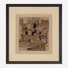 Victor Vasarely, Zurr, acrylic on paperboard