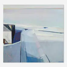 Raimonds Staprans, Pacifica 2 (Blue Beachscape), 1980-82, oil on canvas
