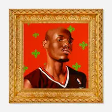 Kehinde Wiley, Portrait of a Man, 2006, oil on canvas in artist's frame