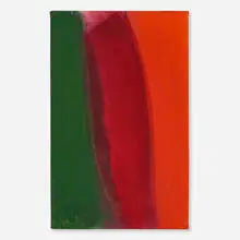 Cleve Gray, Red Curve, 1968, acrylic on canvas