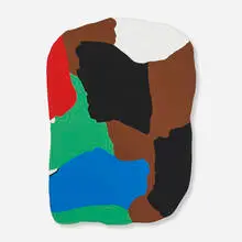 Jeremy DePrez, Untitled (MMMMMMMMMMMMMMMMMM), 2015, acrylic and modeling paste on canvas over panel