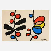 Alexander Calder, Fleurs noires, 1969, hand-woven wool