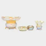 Collection of four works by Tiffany Studios, hand-blown Favrile glass, sold Apr 2025