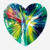 Heart Spin Painting by Damien Hirst, 2009, acrylic on paper, sold Mar 2025