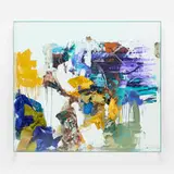 James Hyde, List, 1998, acrylic and mixed media collage in glass case