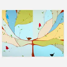 Jeff Gauntt, With the Strength of Ten, 2003, acrylic on wood collage in two parts