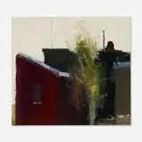 Stuart Shils, Back of Houses, 1997, oil on paper laid to board