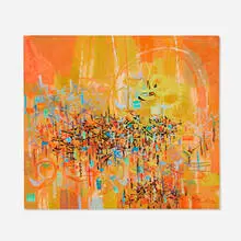 Gabor Peterdi, Untitled, 1954, acrylic on canvas