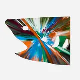 Shark Spin Painting by Damien Hirst, 2009, acrylic on paper, sold Mar 2025