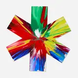 Asterisk Spin Painting by Damien Hirst, 2009, acrylic on paper, sold Mar 2025