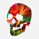 Skull Spin Painting by Damien Hirst, 2009, acrylic on paper, sold Mar 2025