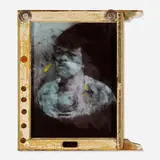 Mildred Howard, Palestine, 1993, acrylic and mixed media on glass in artist's frame