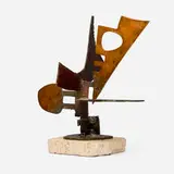 Berto Lardera, Untitled, c. 1958, copper, iron, travertine