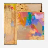Sarah Braman, In and Around the Lake, 2010, acrylic and spray paint on wood