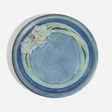 Transitional tea tile with daffodils by Cynthia P. Littlejohn for Newcomb College Pottery, sold Mar 2023