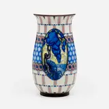 Vase with seaside landscape by Adrien Leduc for Manufacture Nationale de Sèvres, sold Mar 2023