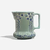 Harry Rhead for Weller Pottery, Small Rhead Faience pitcher with flowers on trellis