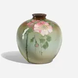 William Stemm for Weller Pottery, Eocean vase with wild roses