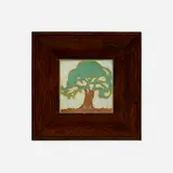 Wheatley Pottery, Tree of Life tile, c. 1915, glazed earthenware decorated in cuenca