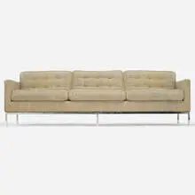 Florence Knoll, Sofa, 1954 / 1971, chrome-plated steel, upholstery
