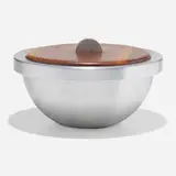 Russel Wright, Thermo Dish, model 236, c. 1935, spun aluminum, walnut