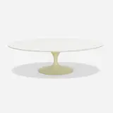 Eero Saarinen, Coffee table, model 167F, 1957, lacquered wood, enameled steel