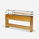 Paul McCobb, Planner Group headboard, model 1553 3/3, 1953, maple, enameled steel