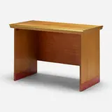 Frank Lloyd Wright, Desk from Hillside House, Bartlesville, Oklahoma, 1953, mahogany, enameled steel, anodized aluminum